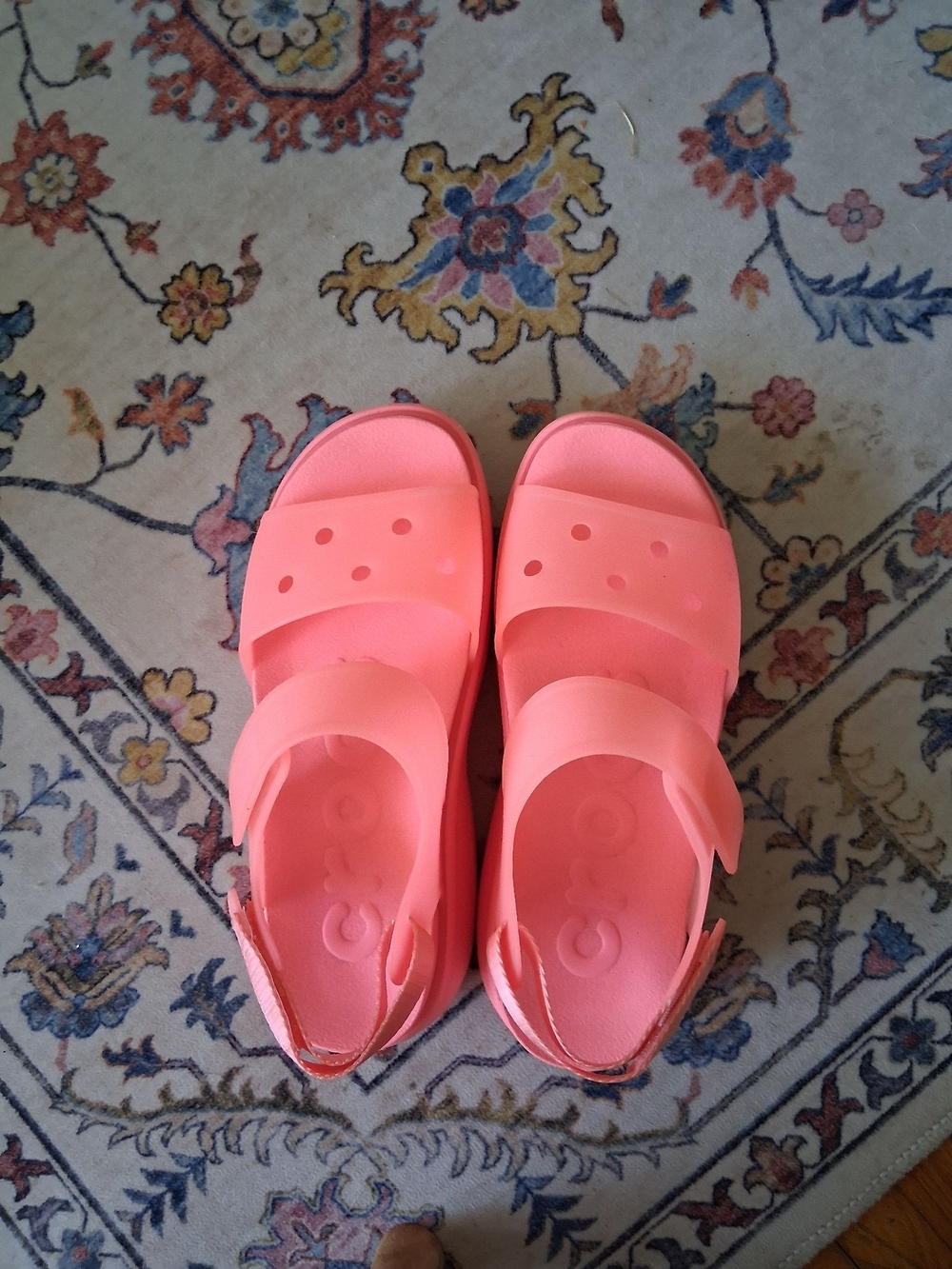 Kids Coral Pink Comfort Sandals